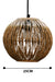 Tena Round Quilled Hanging Lamp by homeblitz.in
