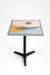 Terrazzo Table - L:24’’ W:24 H: 30’’ / Black and Multi / Mild Steel and Terrazzo - Outdoor Furniture
