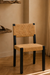 Tessa Dining Chair - Black / Teakwood, jute / W: 18’’ D: 21’’ H: 35’’; Seating Height: 18’’ - Furniture
