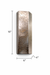 Textured stainless steel wall sconce - Raw / 6 inches, Width - 4 inches, Height: 16 inches / Stainless steel - Lighting