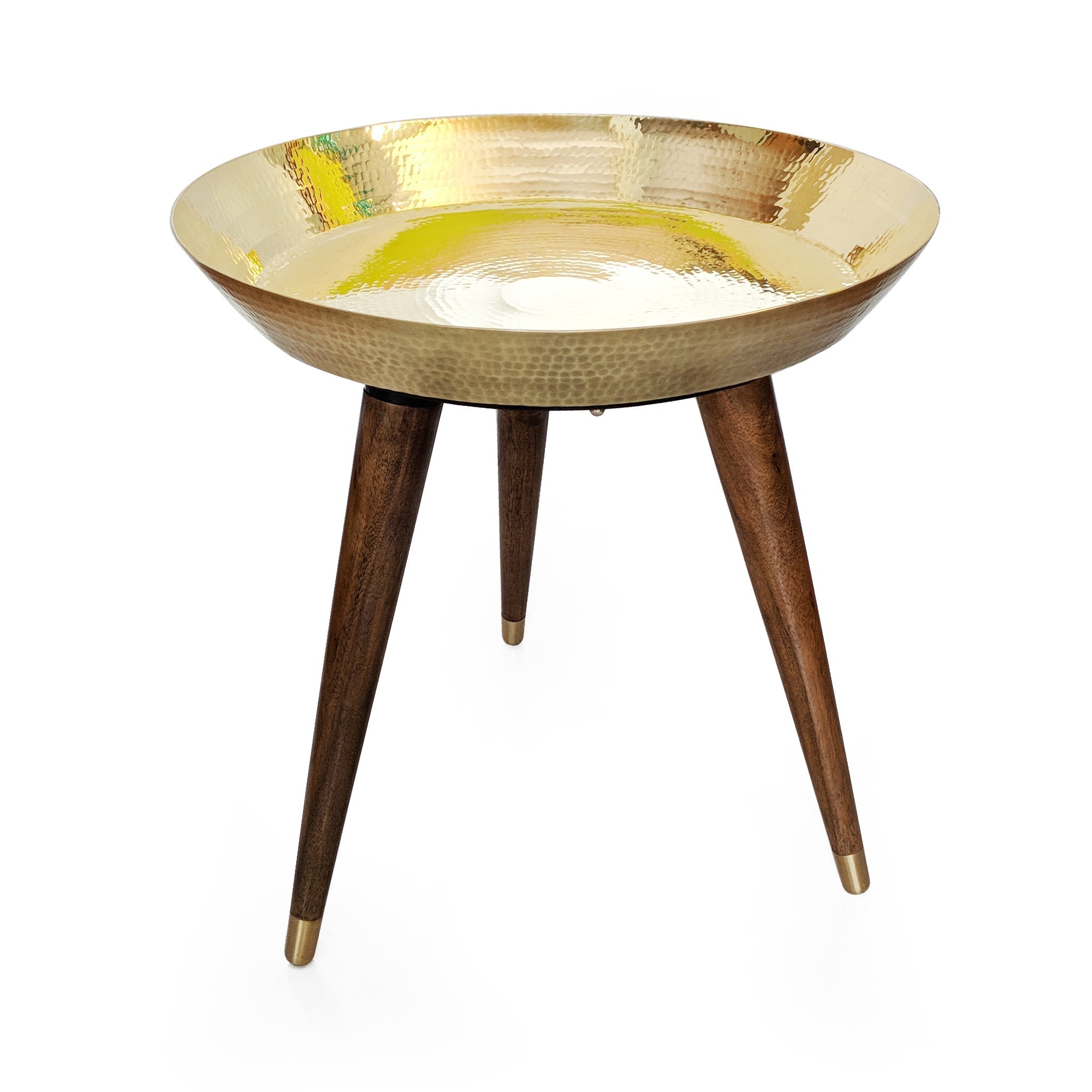 Thaal Accent Table - Gold / Brass and wood - Indoor Furniture