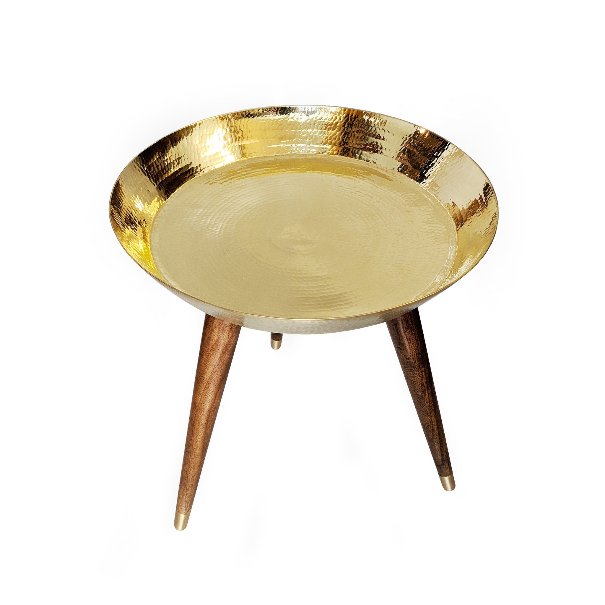 Thaal Accent Table - Gold / Brass and wood - Indoor Furniture