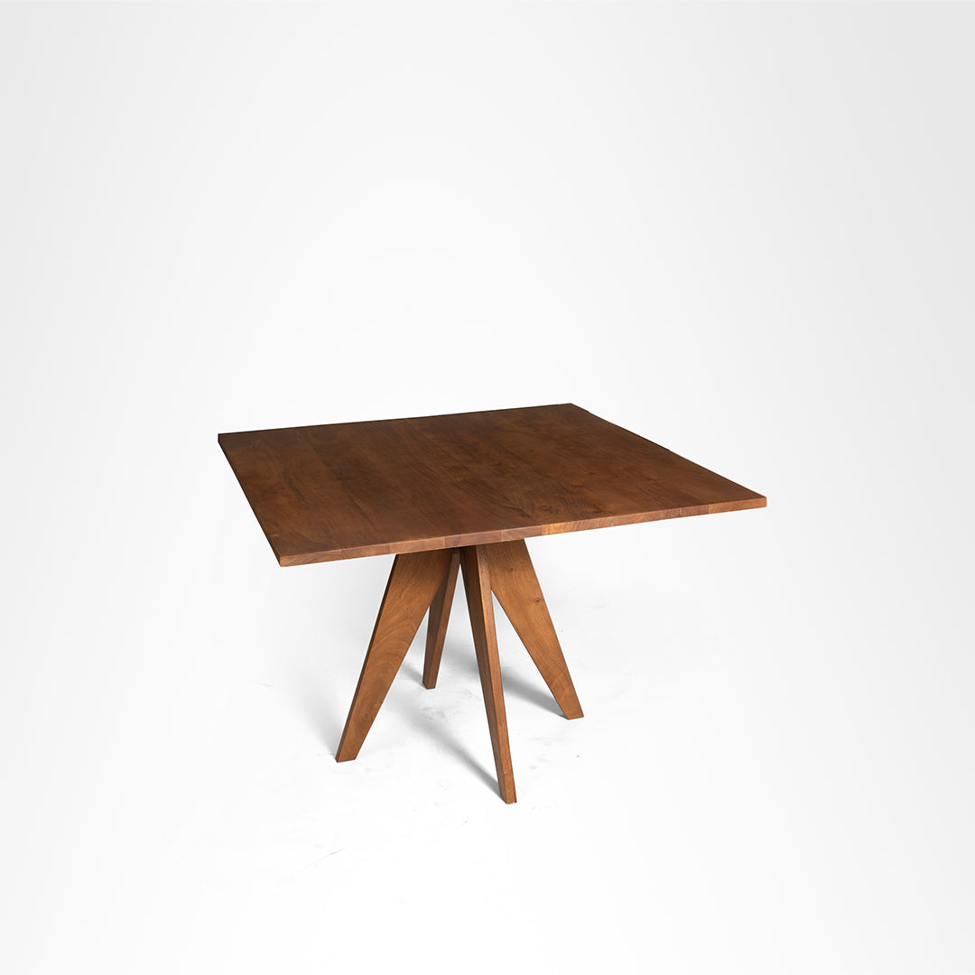 The Chandigarh Dining Table - L: 42’’ B: 42’’ H: 30’’ / Walnut / Acacia Wood - Furniture