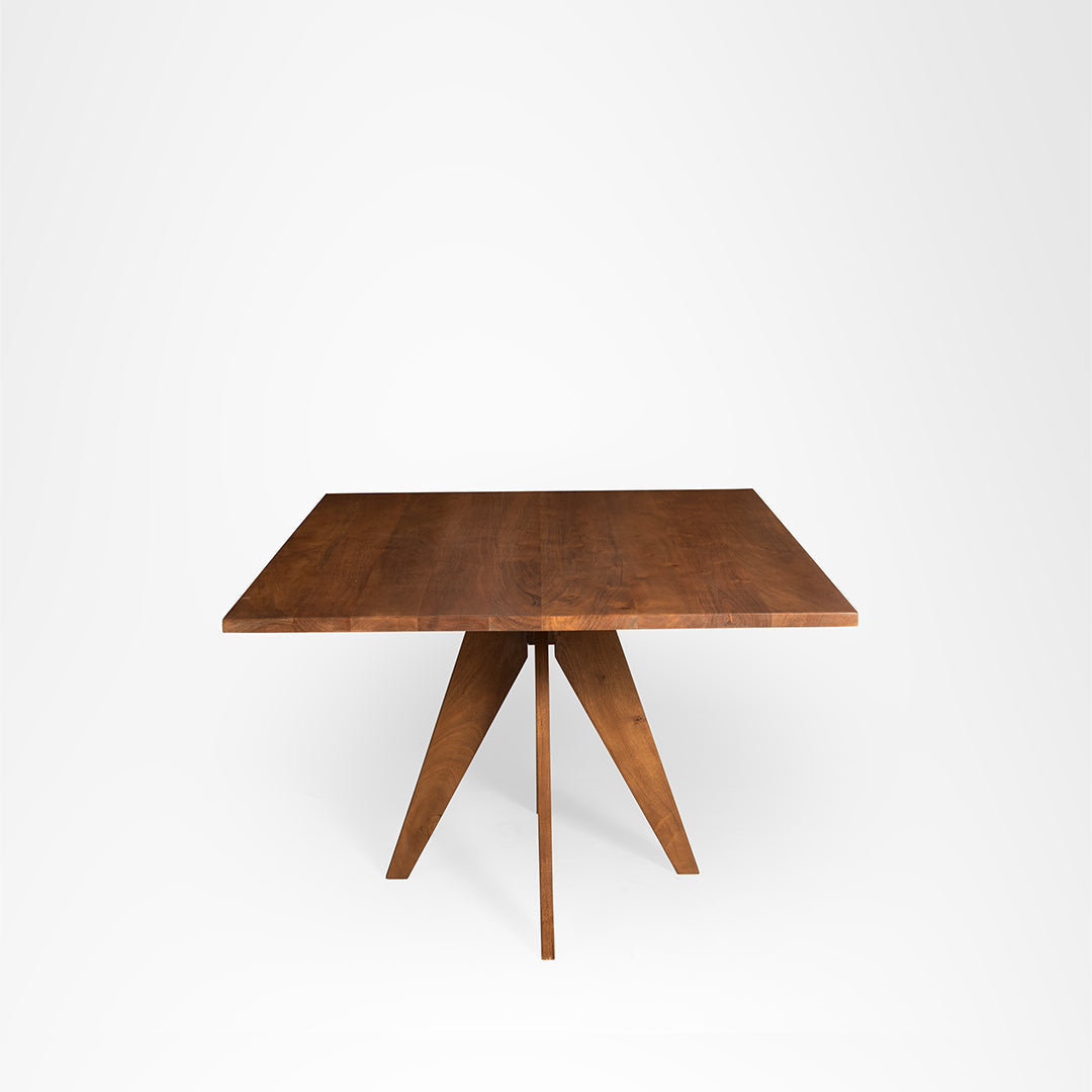 The Chandigarh Dining Table - L: 42’’ B: 42’’ H: 30’’ / Walnut / Acacia Wood - Furniture