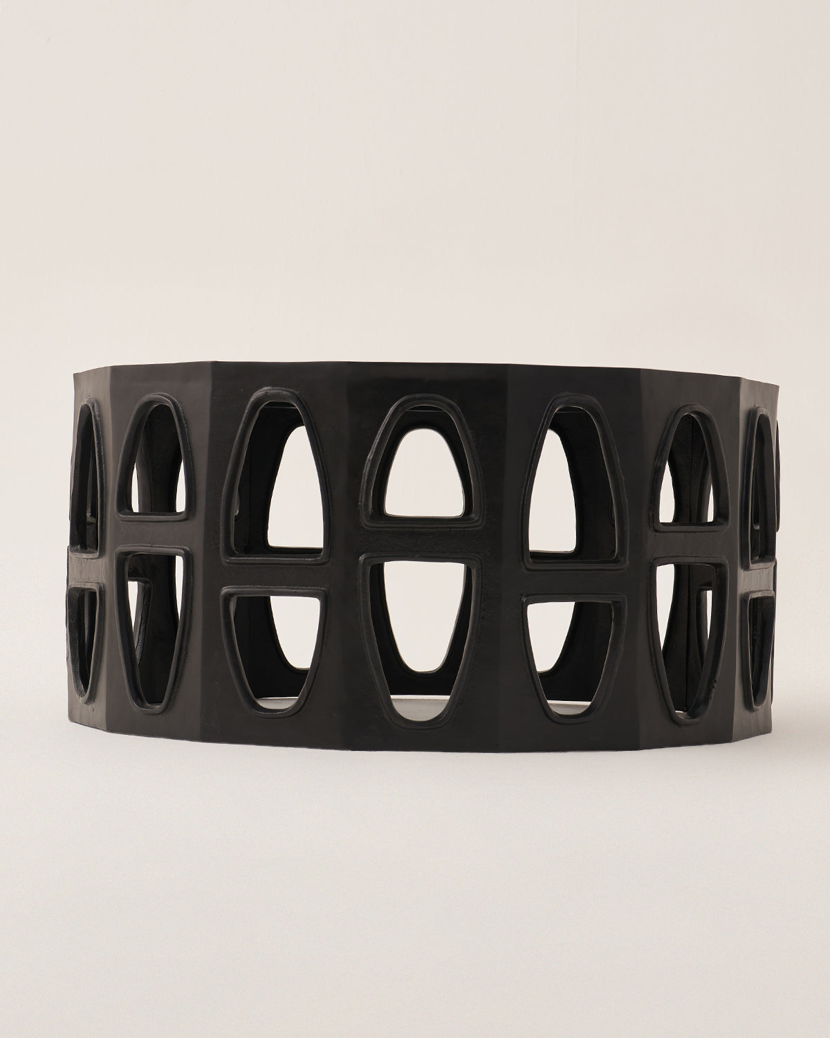 The Colosseum Coffee Table - Matte Black / Cast Aluminium / 91L X 91W X 45H In Cms - Indoor Furniture