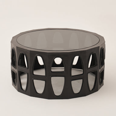 The Colosseum Coffee Table - Matte Black / Cast Aluminium / 91L X 91W X 45H In Cms - Indoor Furniture