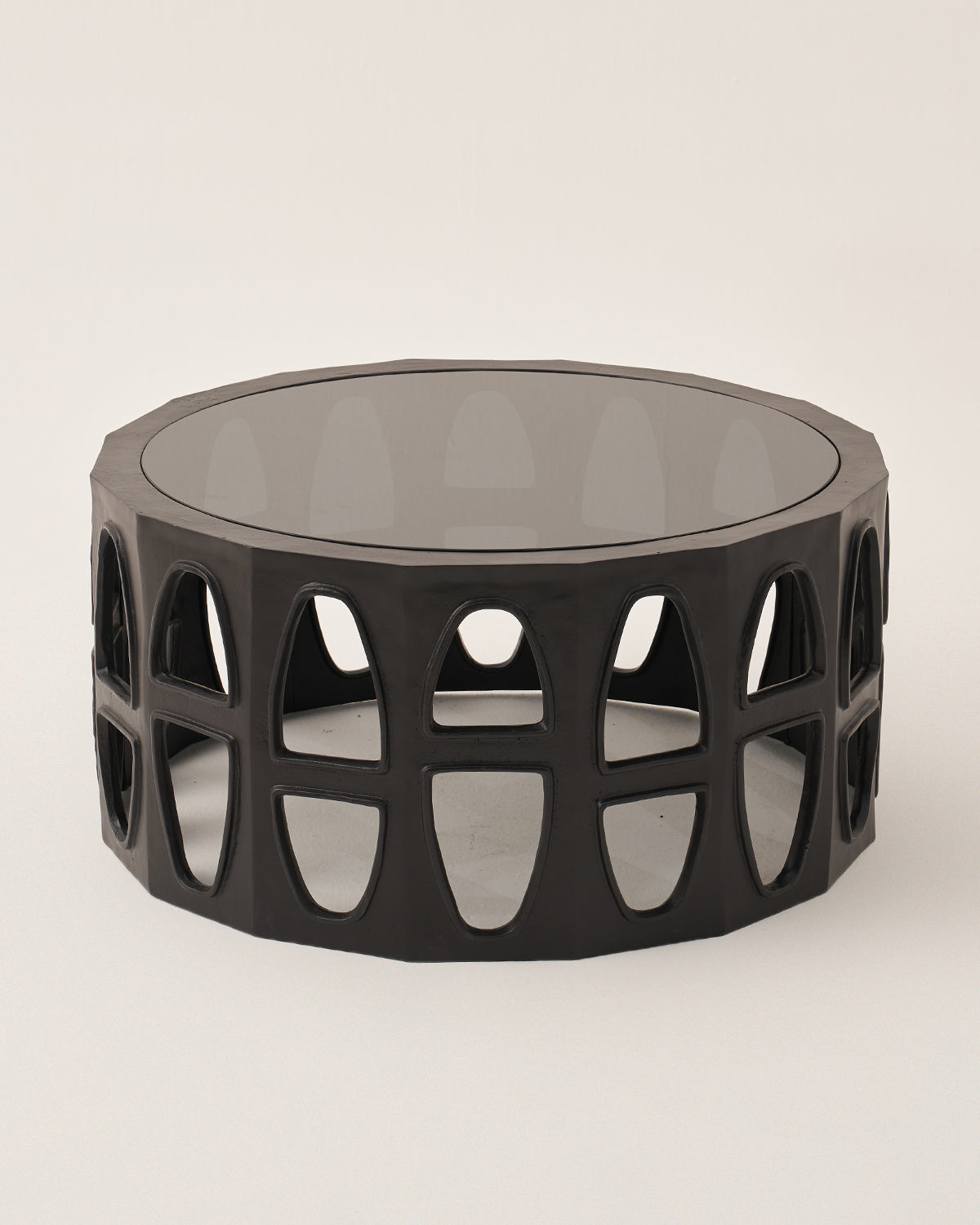 The Colosseum Coffee Table - Matte Black / Cast Aluminium / 91L X 91W X 45H In Cms - Indoor Furniture