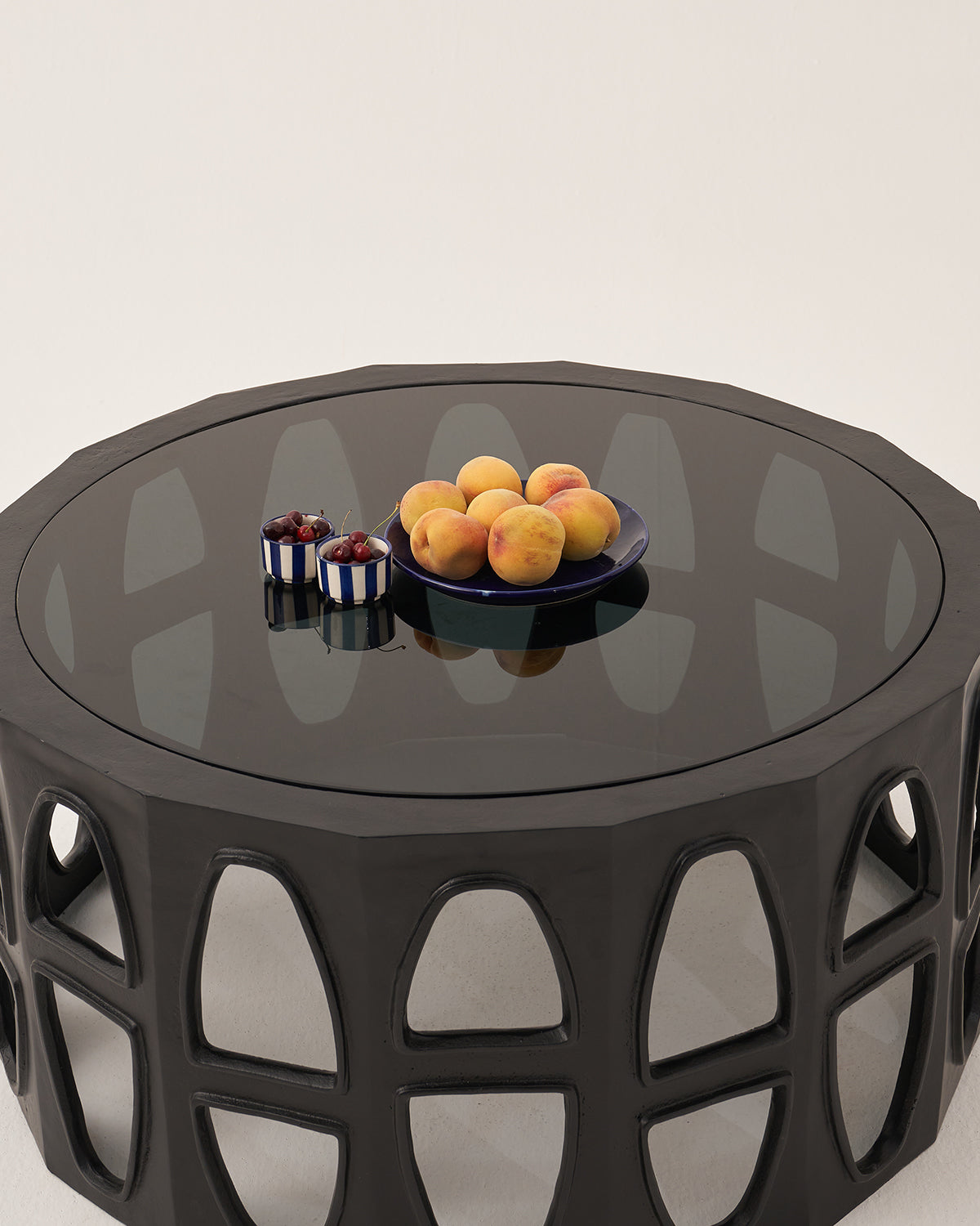 The Colosseum Coffee Table - Matte Black / Cast Aluminium / 91L X 91W X 45H In Cms - Indoor Furniture