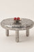 The Crater - Set of 2 - Silver / Cast Aluminium / 64L X 64W X 45H Small, 80L X 80W X 40H Large In Cms - Indoor Furniture