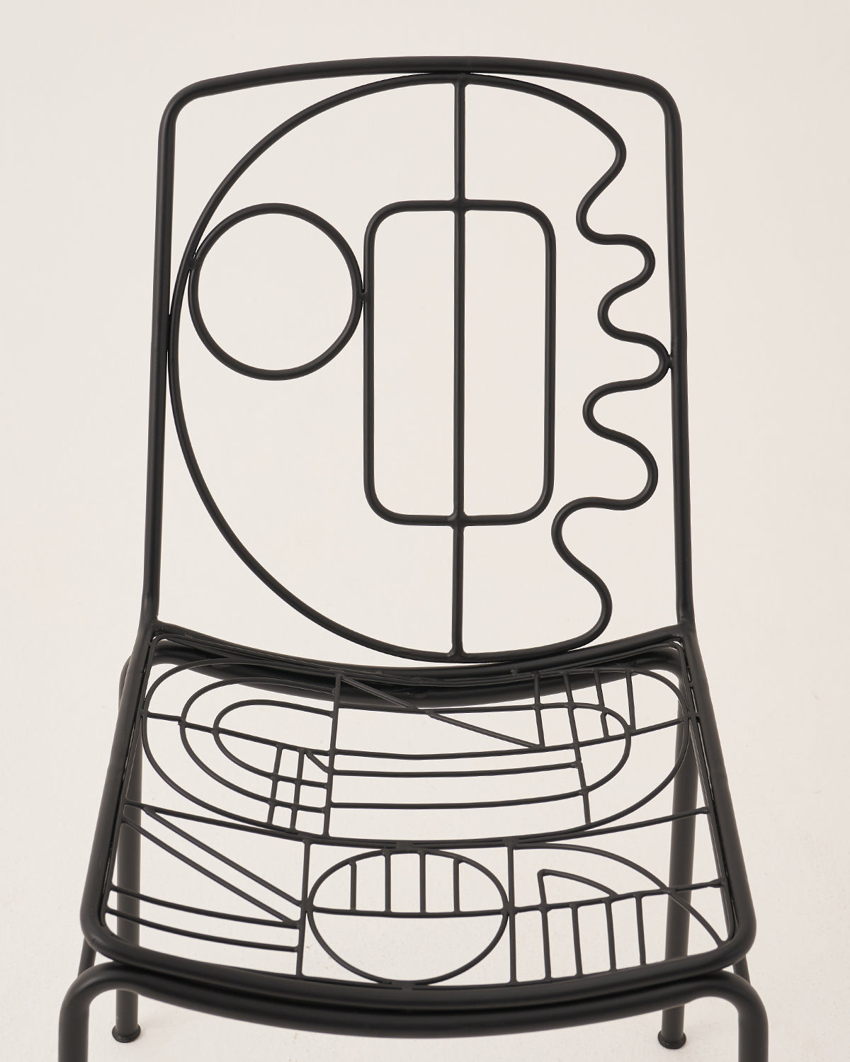 The Dreamer’s Chair - Matte Black / Mild Steel / 52L X 51W X 86H In Cms - Indoor Furniture