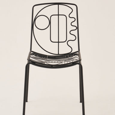 The Dreamer’s Chair - Matte Black / Mild Steel / 52L X 51W X 86H In Cms - Indoor Furniture
