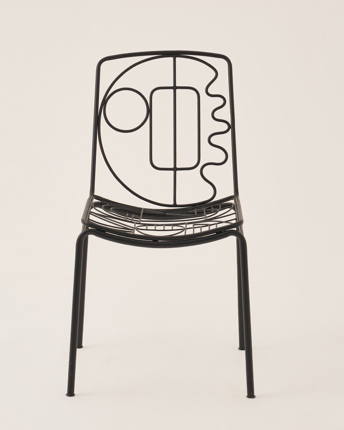 The Dreamer’s Chair - Matte Black / Mild Steel / 52L X 51W X 86H In Cms - Indoor Furniture