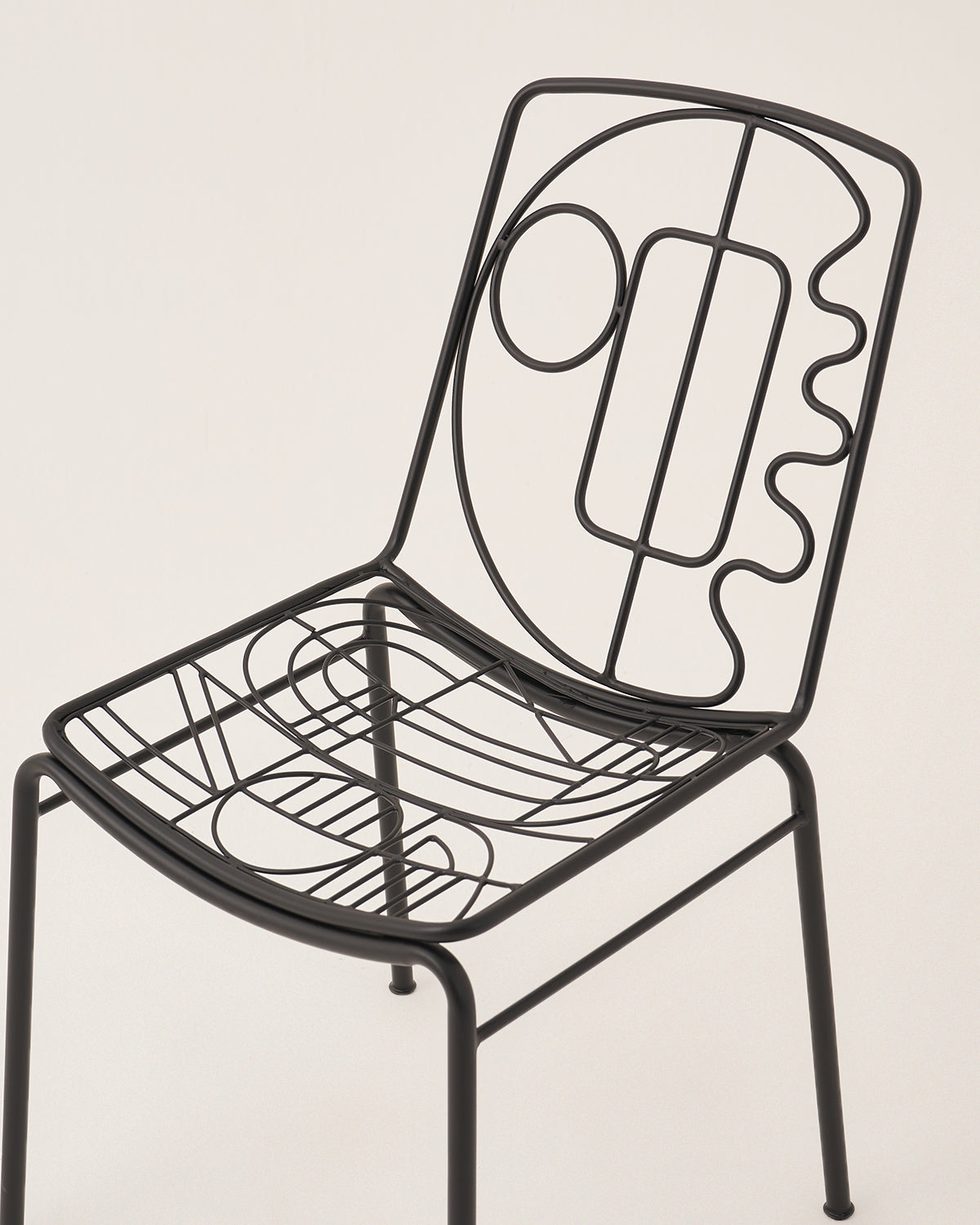 The Dreamer’s Chair - Matte Black / Mild Steel / 52L X 51W X 86H In Cms - Indoor Furniture