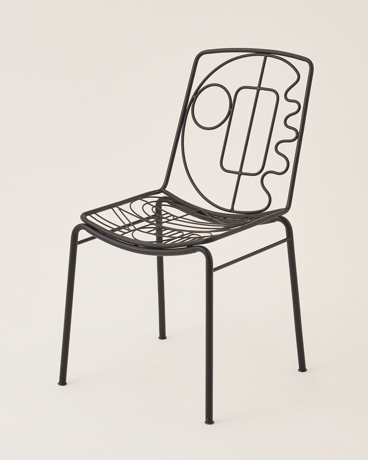 The Dreamer’s Chair - Matte Black / Mild Steel / 52L X 51W X 86H In Cms - Indoor Furniture