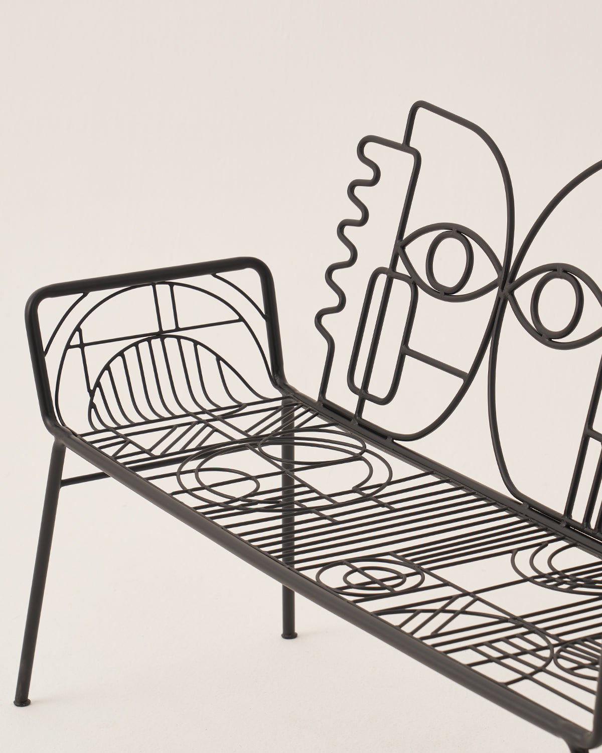 The Dreamer’s Perch - Black / Metal / 140L X 38W X 91H In Cms - Indoor Furniture