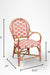 The /e Popsicle Chair by Eshita Marwah - W: 21.5’’ D: 27’’ TH: 39’’ SH: 18’’ / Red and White / Cane Frame and PVC