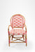 The /e Popsicle Chair by Eshita Marwah - W: 21.5’’ D: 27’’ TH: 39’’ SH: 18’’ / Red and White / Cane Frame and PVC