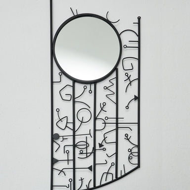 The Glyph Mirror - Black / Metal / 54L X 117W X 2H In Cms - Décor