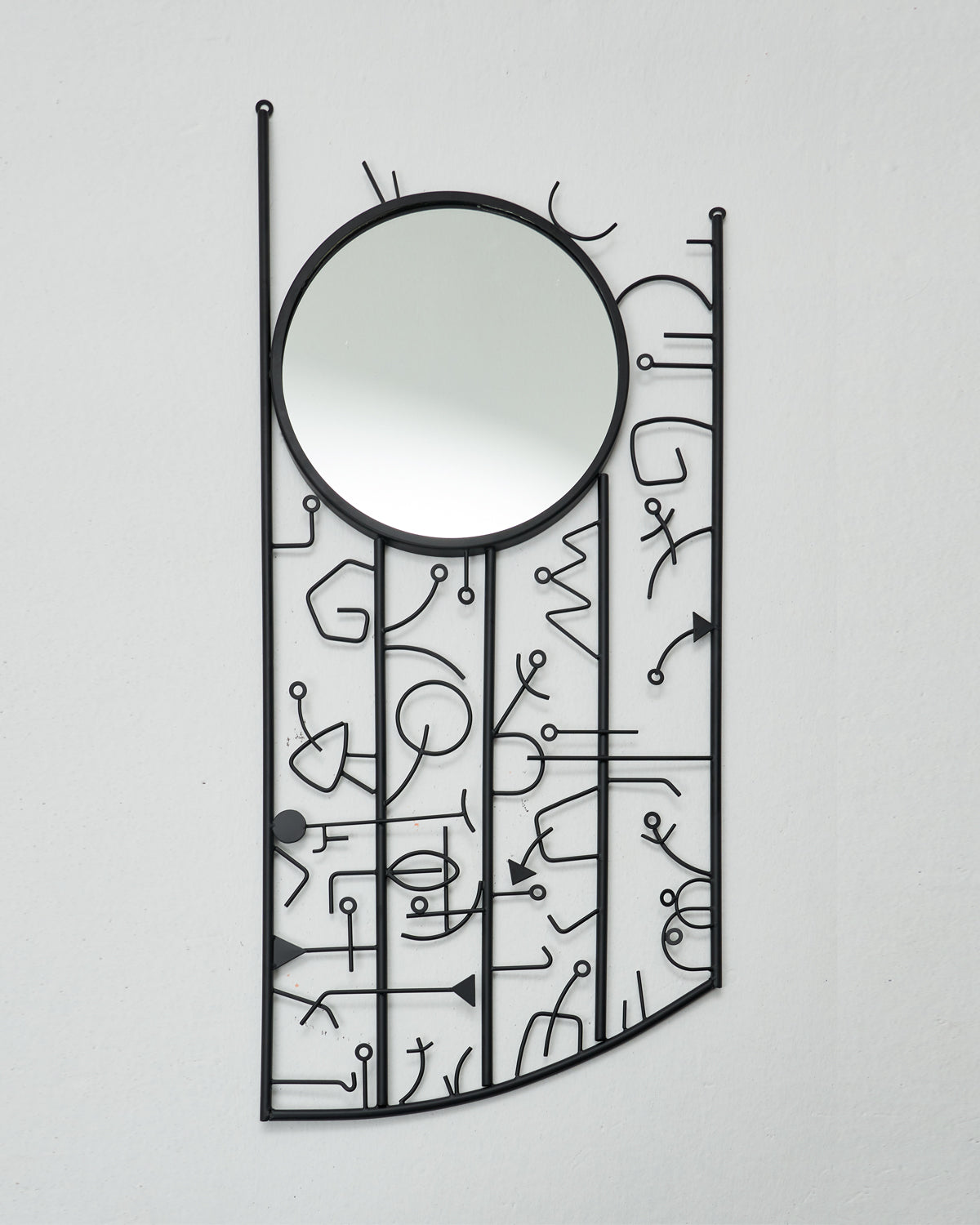 The Glyph Mirror - Black / Metal / 54L X 117W X 2H In Cms - Décor