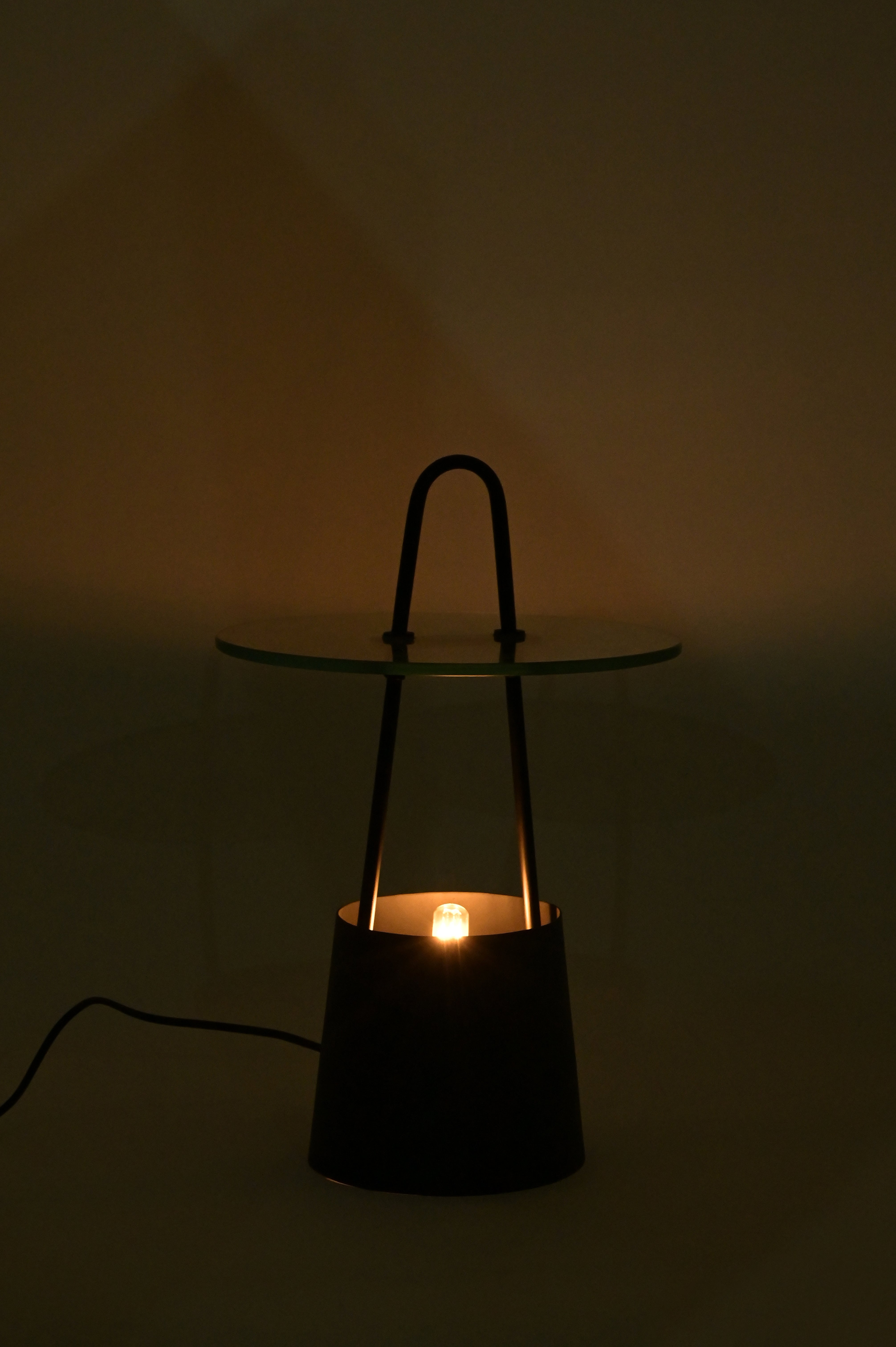 The Halo Lamp - Black / Metal / 28L X 28W X 40H In Cms - lighting