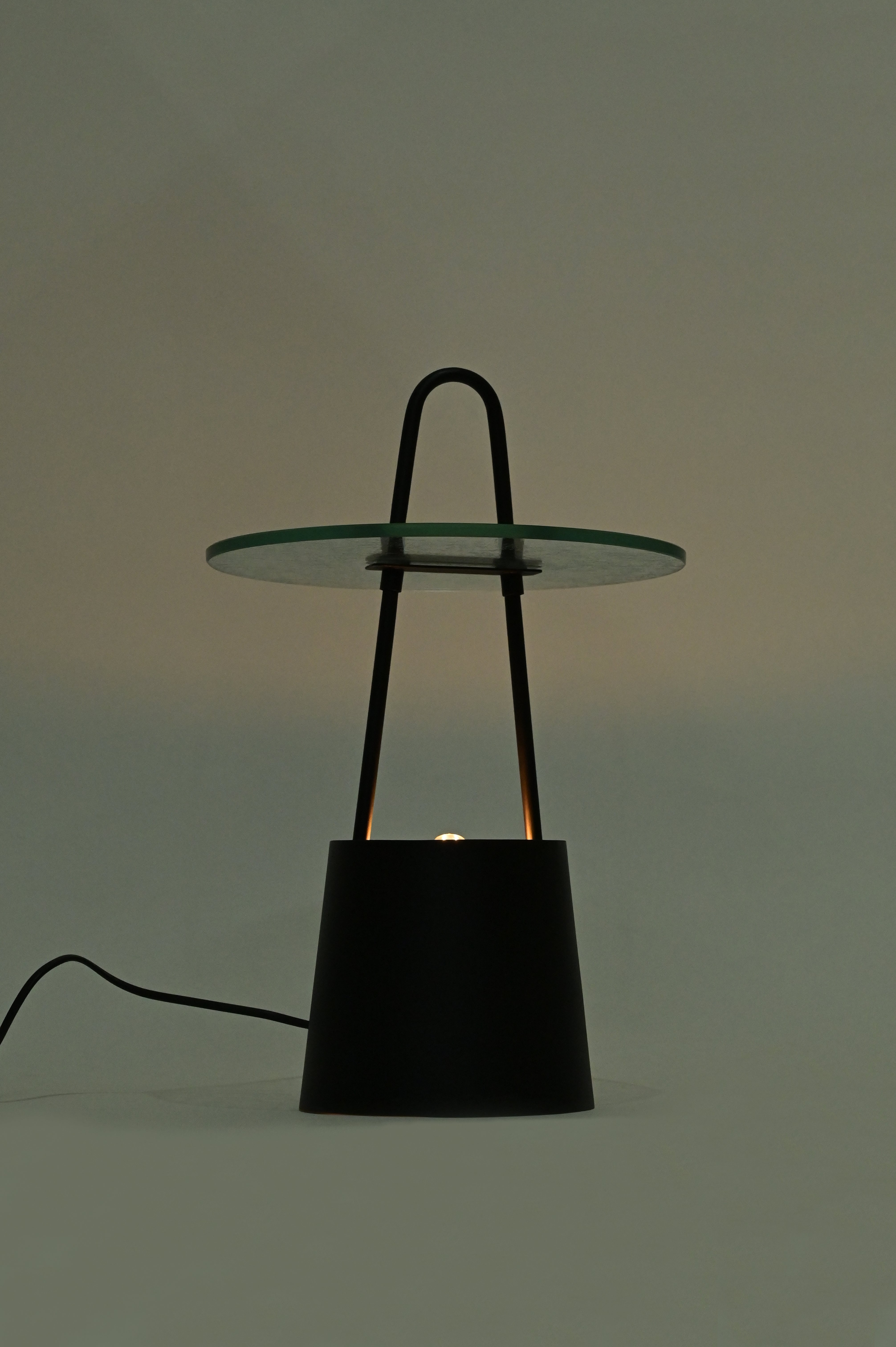 The Halo Lamp - Black / Metal / 28L X 28W X 40H In Cms - lighting