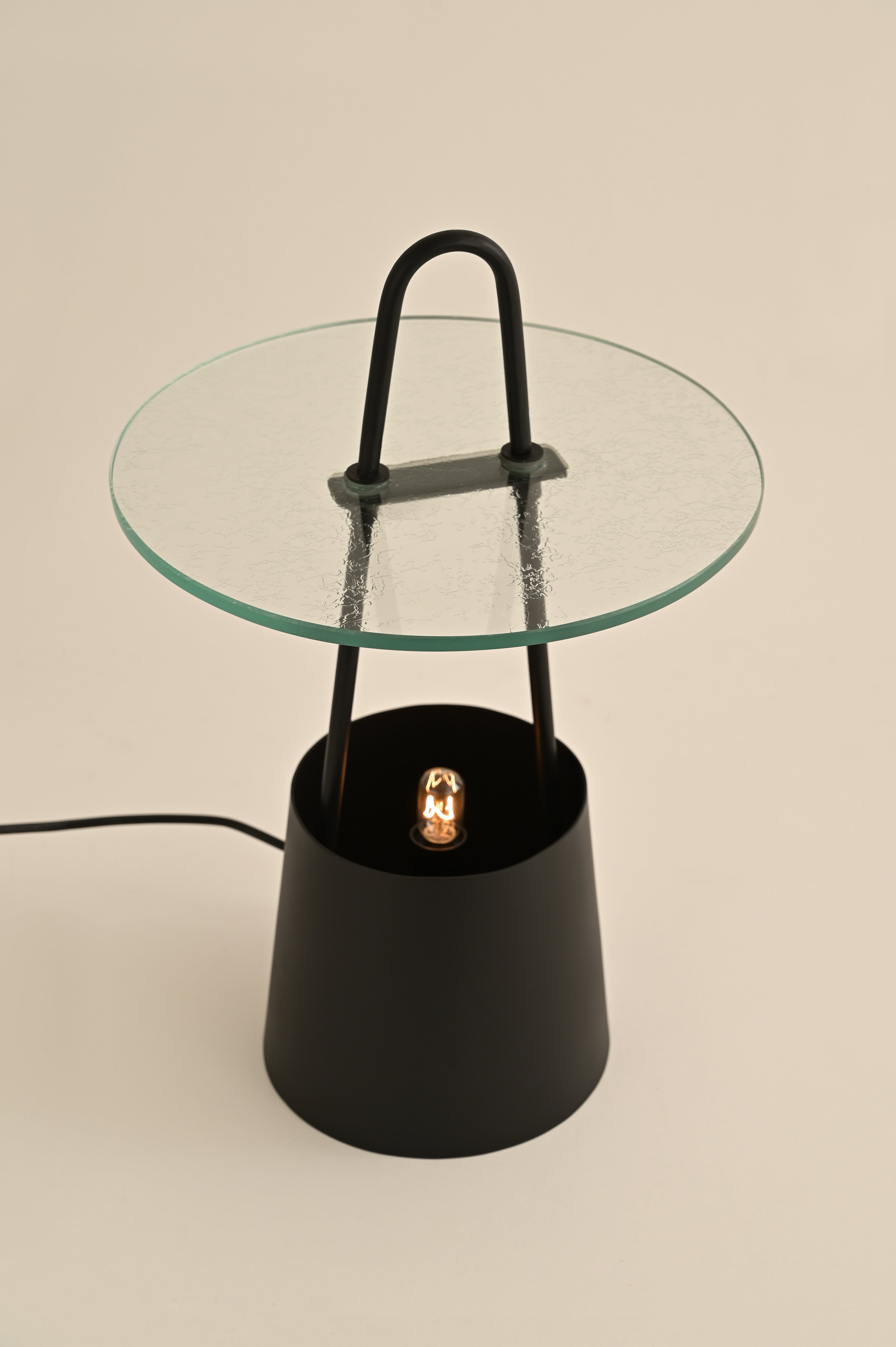 The Halo Lamp - Black / Metal / 28L X 28W X 40H In Cms - lighting