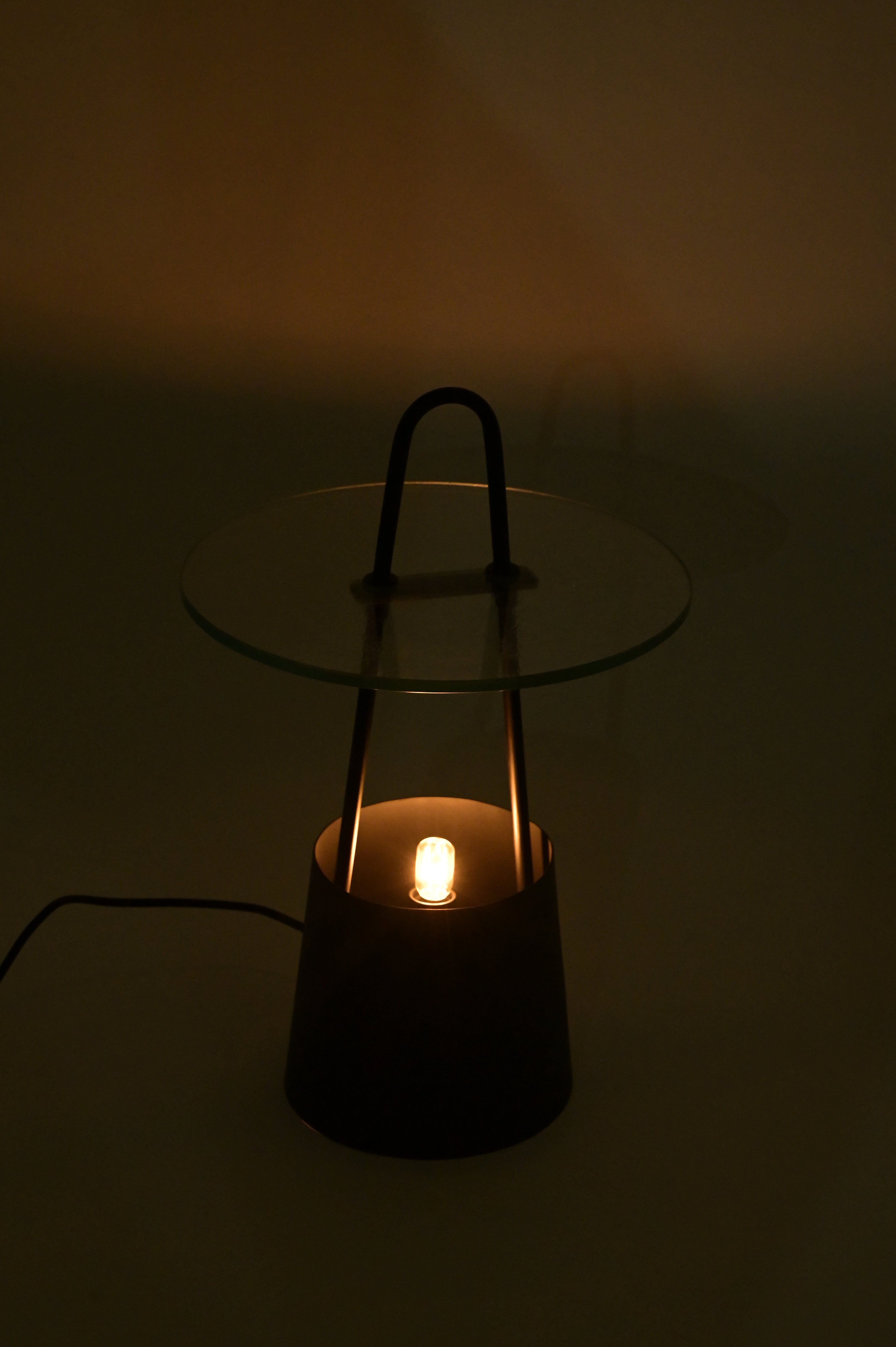 The Halo Lamp - Black / Metal / 28L X 28W X 40H In Cms - lighting