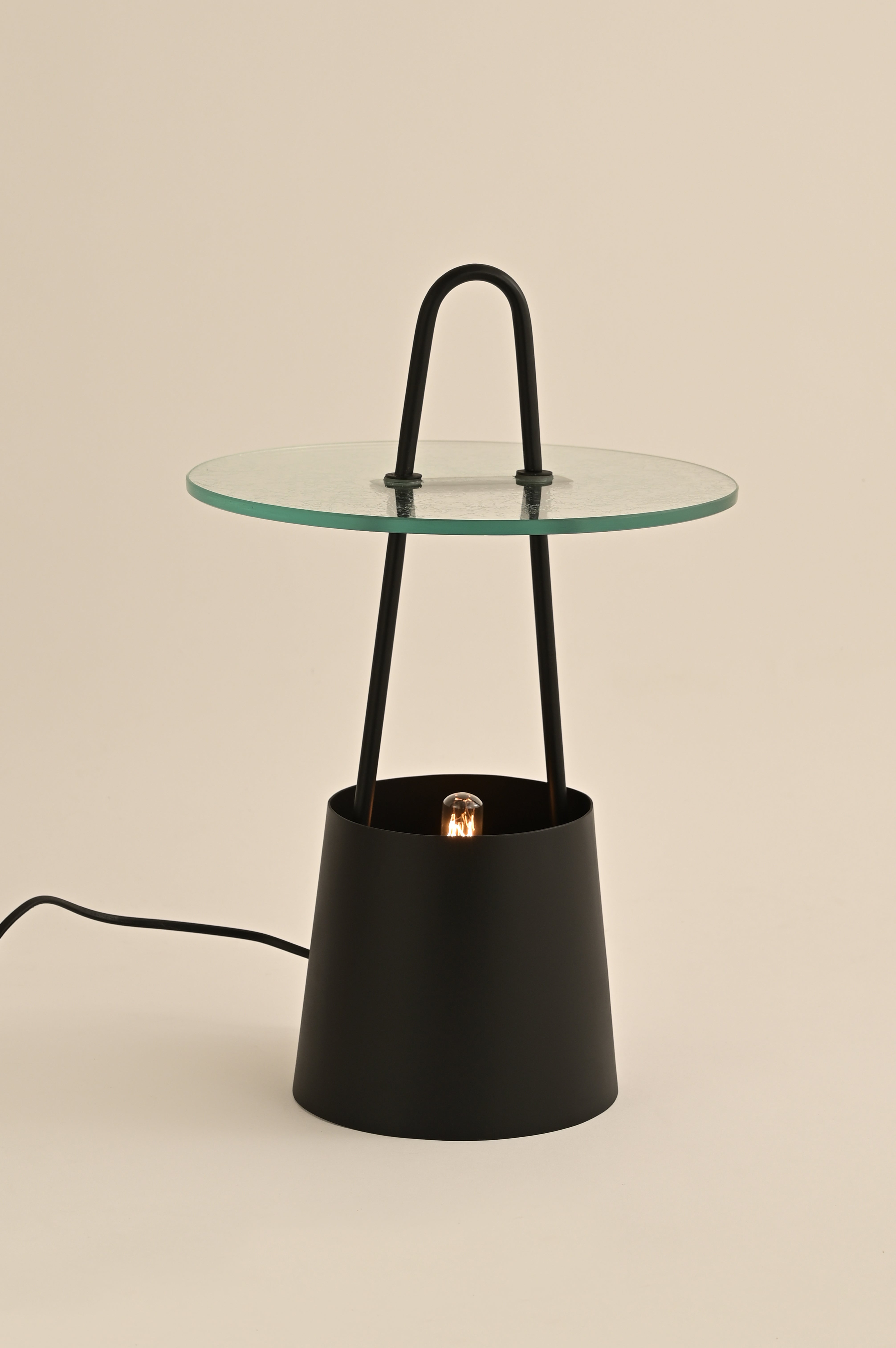 The Halo Lamp - Black / Metal / 28L X 28W X 40H In Cms - lighting