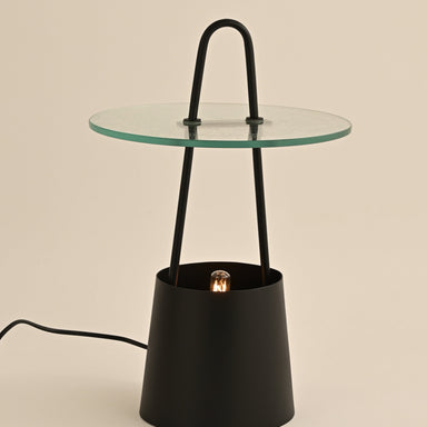 The Halo Lamp - Black / Metal / 28L X 28W X 40H In Cms - lighting