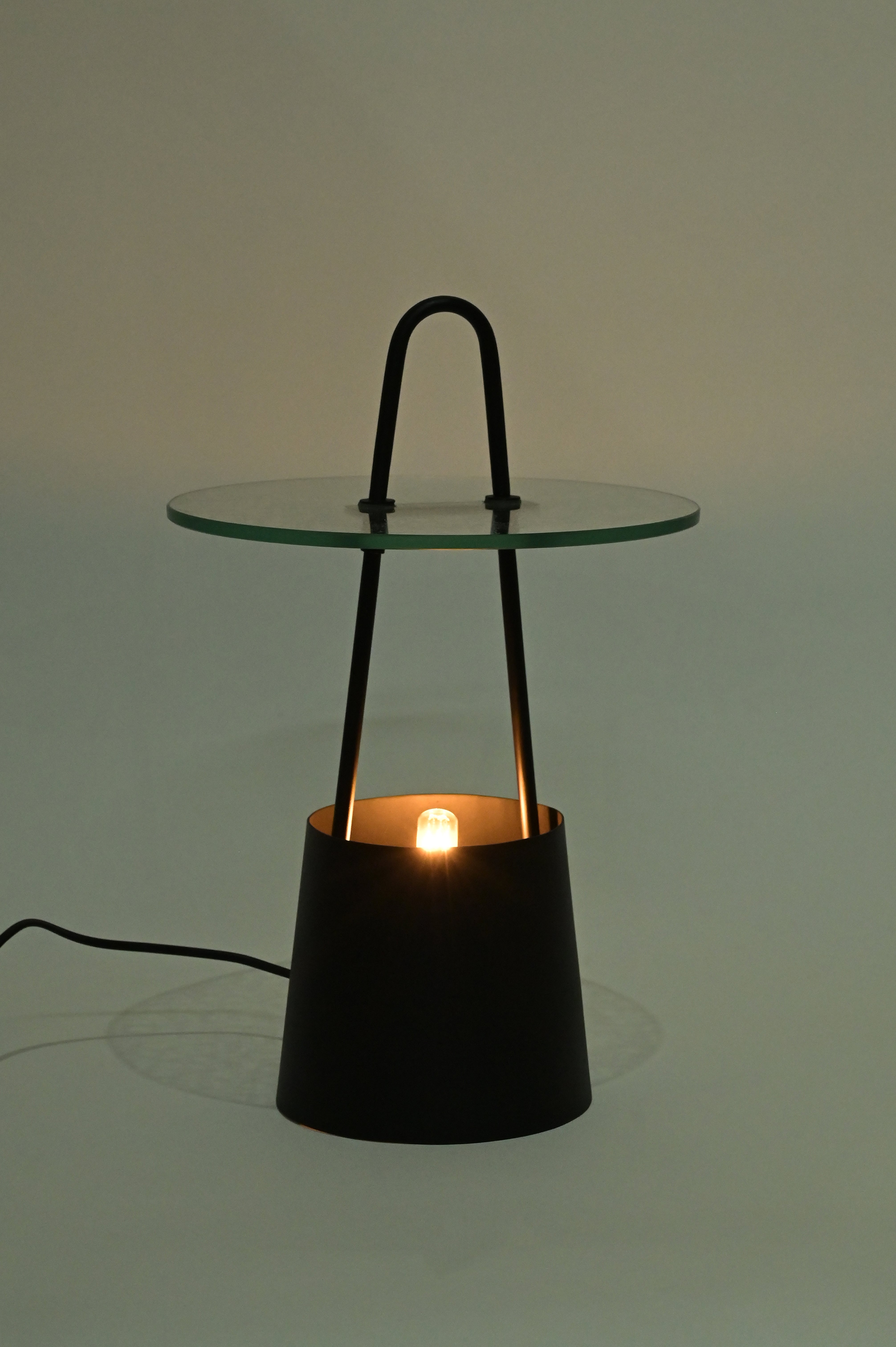 The Halo Lamp - Black / Metal / 28L X 28W X 40H In Cms - lighting