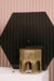The Pavilion - Gold & Black / Brushed Brass Base, Toughened Glass Top / 14in X 5in - Decor