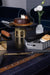 The Pavilion - Gold & Black / Brushed Brass Base, Toughened Glass Top / 14in X 5in - Decor