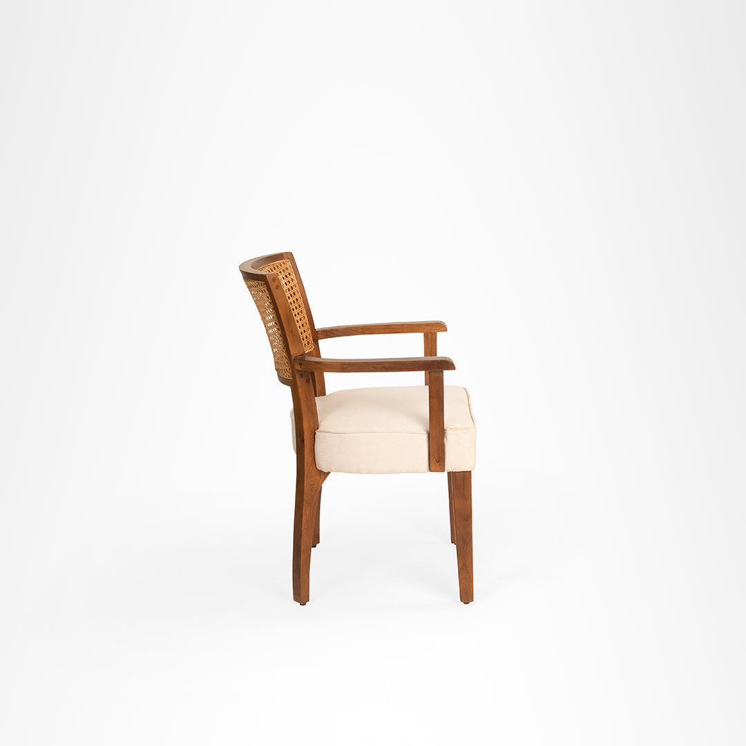 The Sierra Dining Chair With Arms No. 9 Set Of 2 - W: 20.5’’ D: 19.5’’ H: 34’’ SH: 19“ Armrest height: 26” overall