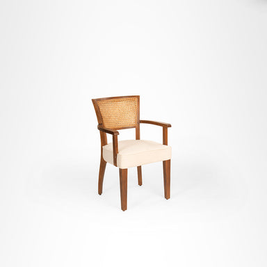 The Sierra Dining Chair With Arms No. 9 Set Of 2 - W: 20.5’’ D: 19.5’’ H: 34’’ SH: 19“ Armrest height: 26” overall
