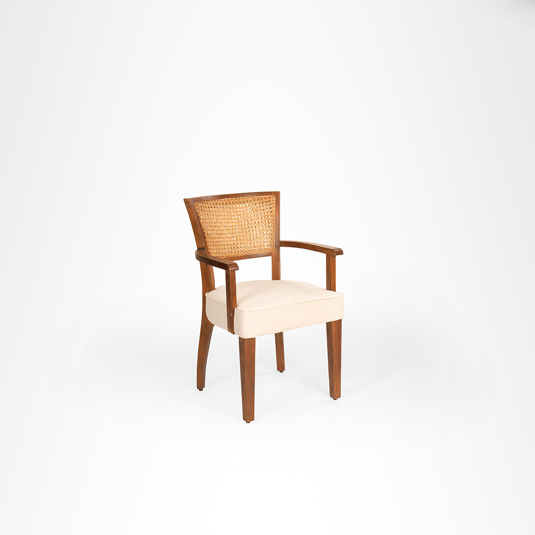 The Sierra Dining Chair With Arms No. 9 Set Of 2 - W: 20.5’’ D: 19.5’’ H: 34’’ SH: 19“ Armrest height: 26” overall