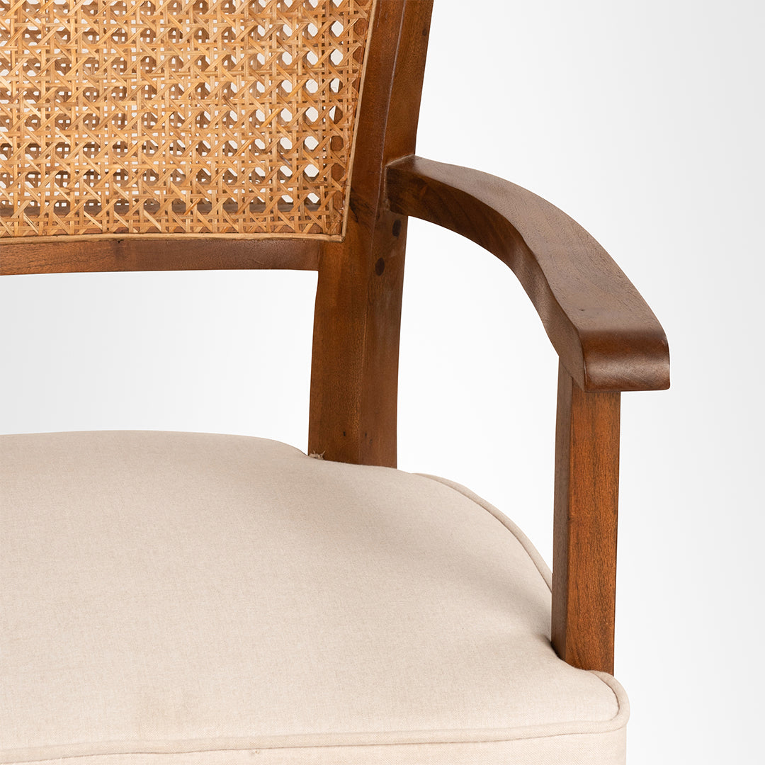 The Sierra Dining Chair With Arms No. 9 Set Of 2 - W: 20.5’’ D: 19.5’’ H: 34’’ SH: 19“ Armrest height: 26” overall
