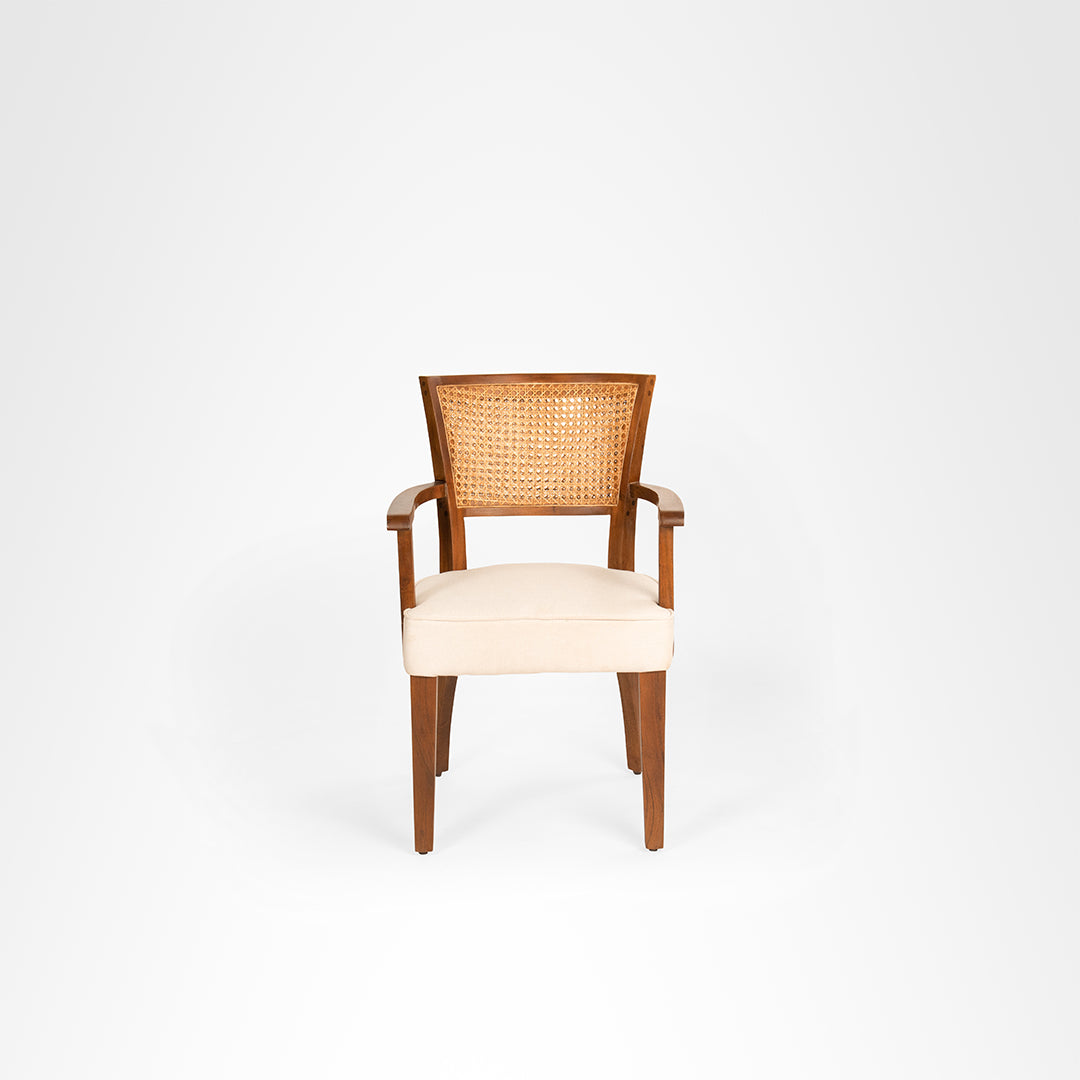 The Sierra Dining Chair With Arms No. 9 Set Of 2 - W: 20.5’’ D: 19.5’’ H: 34’’ SH: 19“ Armrest height: 26” overall
