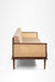 The Sierra Sofa - W: 72 ’ D: 34’’ H: 33’’ SH: 17’’ / Brown Frame/Beige Fabric / Acacia Wood, Cane Weaving