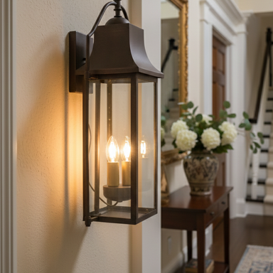 The Twilight Lantern - Dark Brown (+30 options) / 8 x 10 x 20 Inches / MS - Lighting