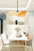 Thin Wavy Bamboo Hanging Lampshade - Natural / Bamboo - Lighting