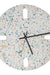 Tic Toc Clock - Terrazzo Classic Mix Chips on White Base / L: 31.0cm x B: 5.0cm x H: 32.5cm / Terrazzo - Stone chips