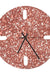 Tic Toc Clock - Terrazzo Pink & White chips on Deep Red base / L: 31.0cm x B: 5.0cm x H: 32.5cm / Terrazzo - Stone