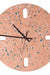 Tic Toc Clock - Terrazzo sea blue & white chips on Peach base / L: 31.0cm x B: 5.0cm x H: 32.5cm / Terrazzo - Stone