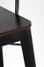 Tolix Bar Chair With Armrest - W: 12’’ D: 13’’ SH: 30’’ TH: 42’’ / Matte Black / Mild Steel and Mango Wood - Outdoor