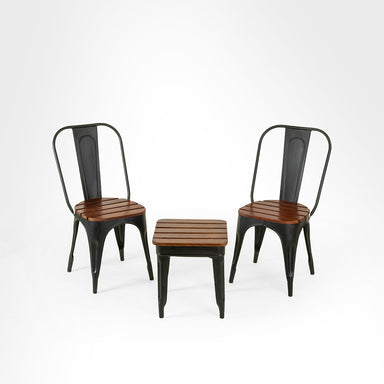 Tolix Chairs And Side Table Set