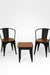 Tolix Chairs With Armrest And Side Table Set