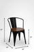 Tolix Chairs With Armrest And Side Table Set - Outdoor Furniture