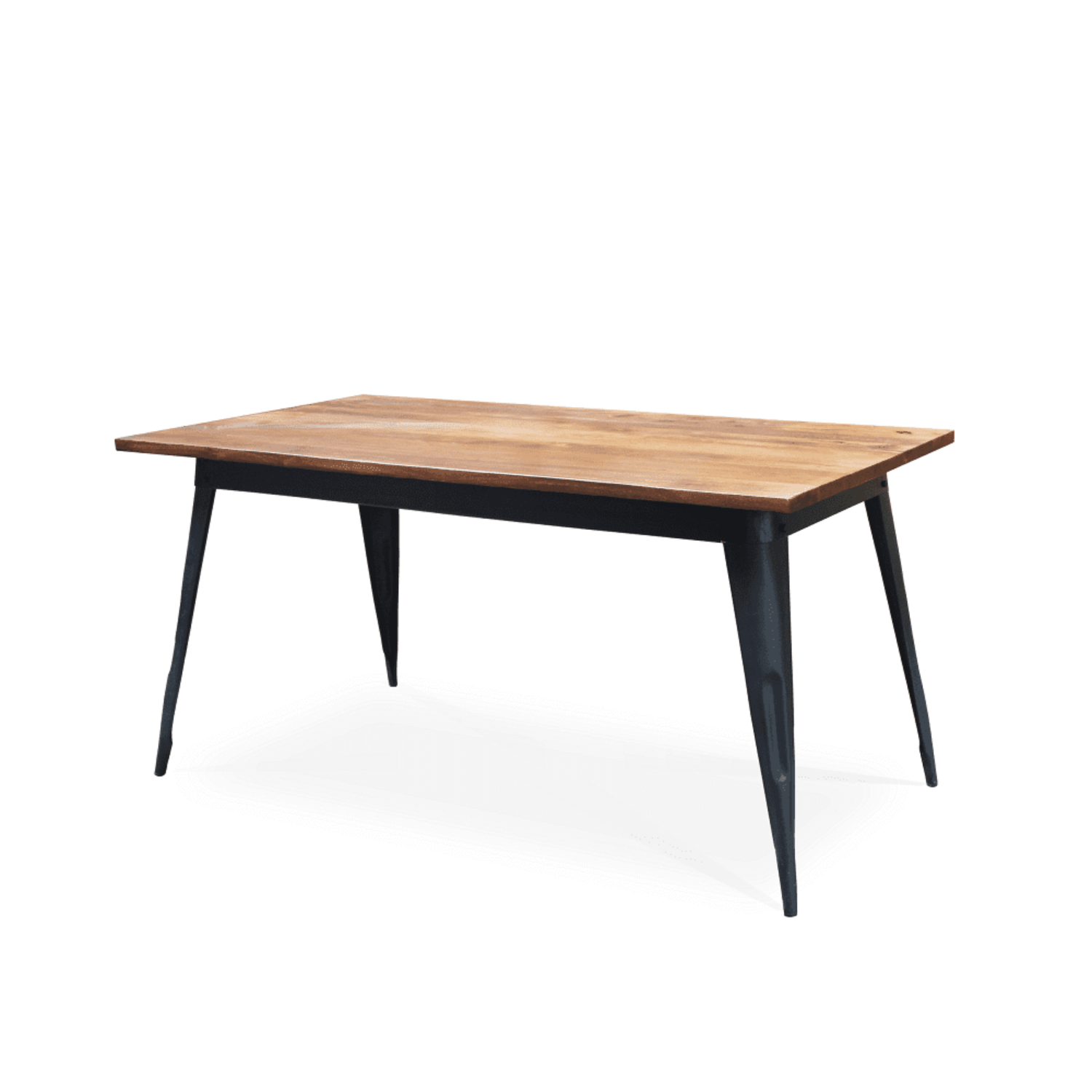 Tolix Dining Table Large - Natural / Mango Wood and MS / L:160 x D:80 x H:76 in cm - Indoor Furniture