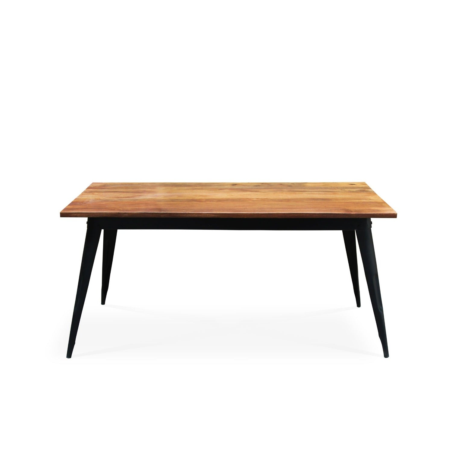 Tolix Dining Table Large - Natural / Mango Wood and MS / L:160 x D:80 x H:76 in cm - Indoor Furniture