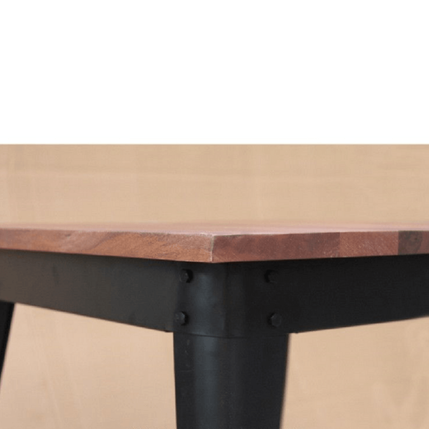Tolix Dining Table - Walnut / Wood and MS / L:76 x D:76 x H:74 in cm - Indoor Furniture